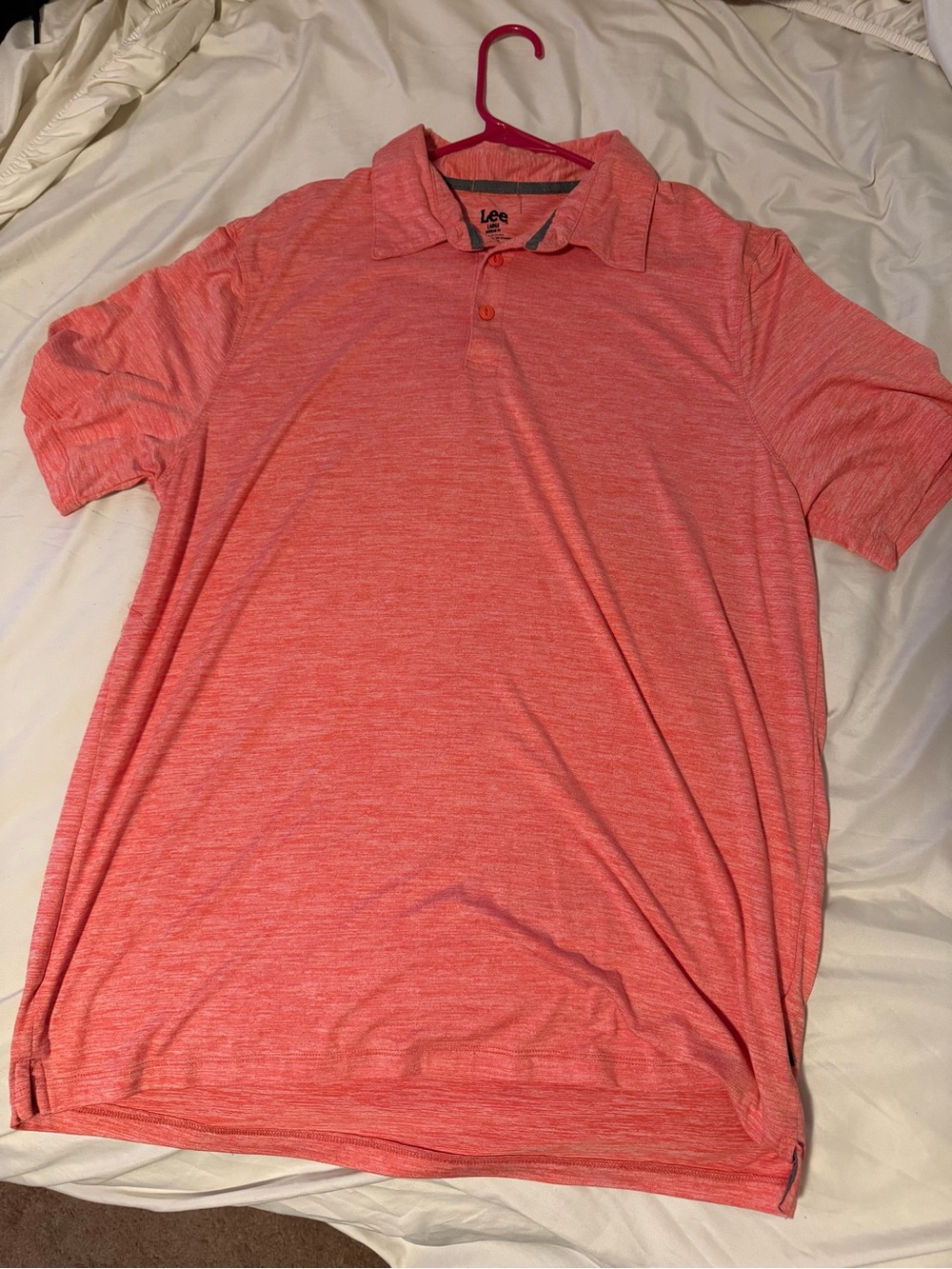 Lee Men’s Heather Coral Polo